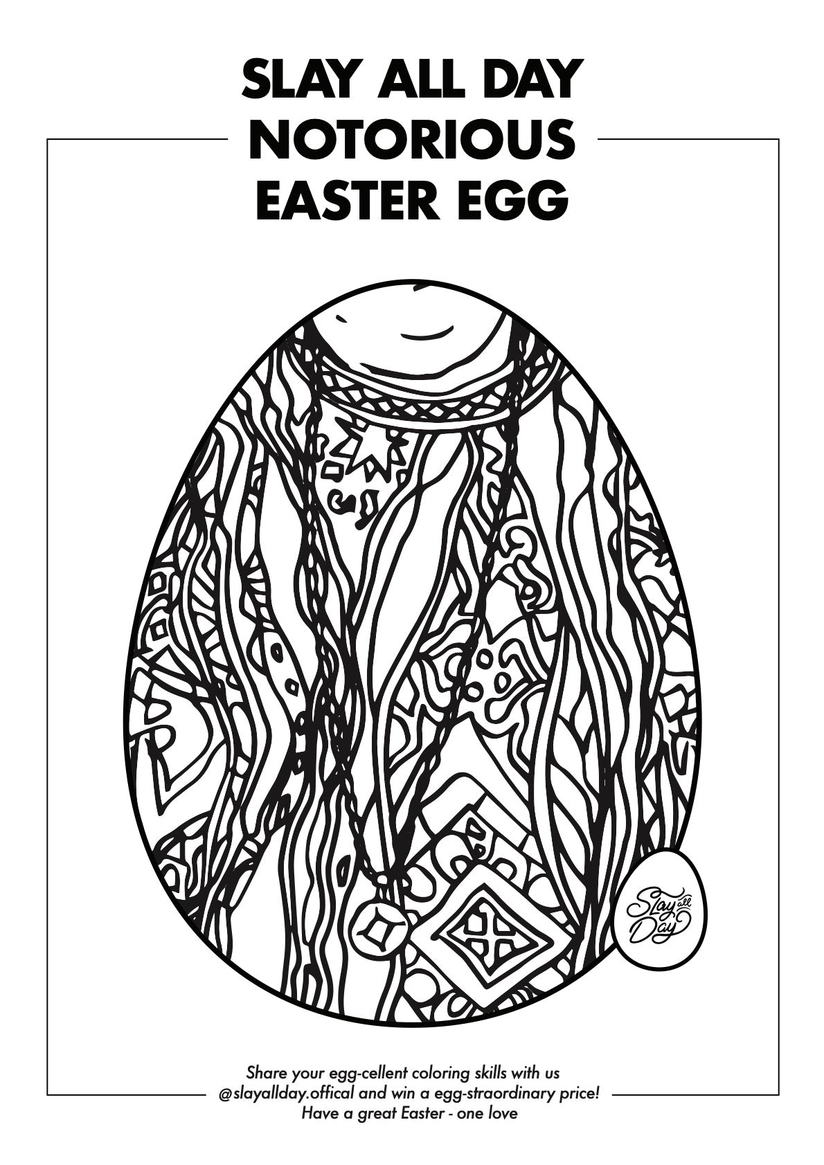 Notorious B.I.G. Easter egg - Coloring page